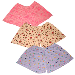 Kit 3 Shorts SORTIDOS 100% algodão Pijamas Feminino Short Doll Confortável Variados De Verão