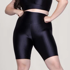 Bermuda para Academia Plus Size Fitness Cintura Alta 3D