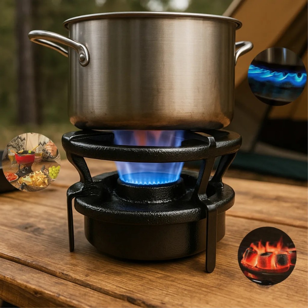 Fogareiro a Álcool Portátil - Ideal para Camping e Pesca