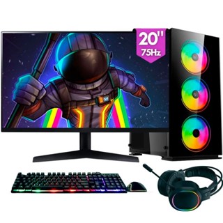 Computador Gamer completo 2Eletro RGB, Intel Core i7, 16GB, SSD 512GB, Monitor 20" - PG2E-1014RG em Oferta na Shopee