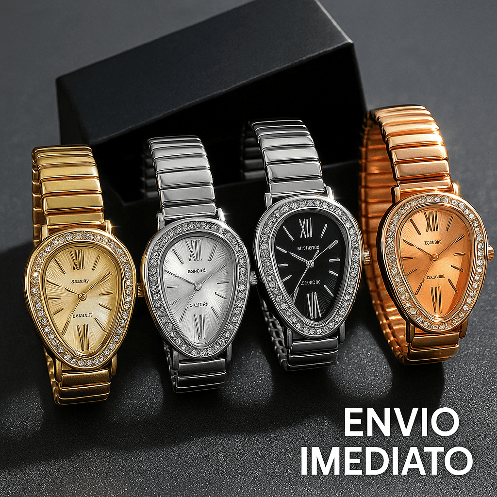 Relógio Feminino Á Prova D´agua com Pulseira Elastica