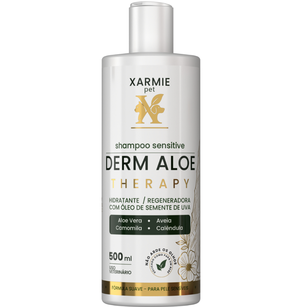 Shampoo PET Tratamento Alergias Coceiras e Irritações Derm Aloe Therapy XARMIE 500ml em Oferta na Shopee