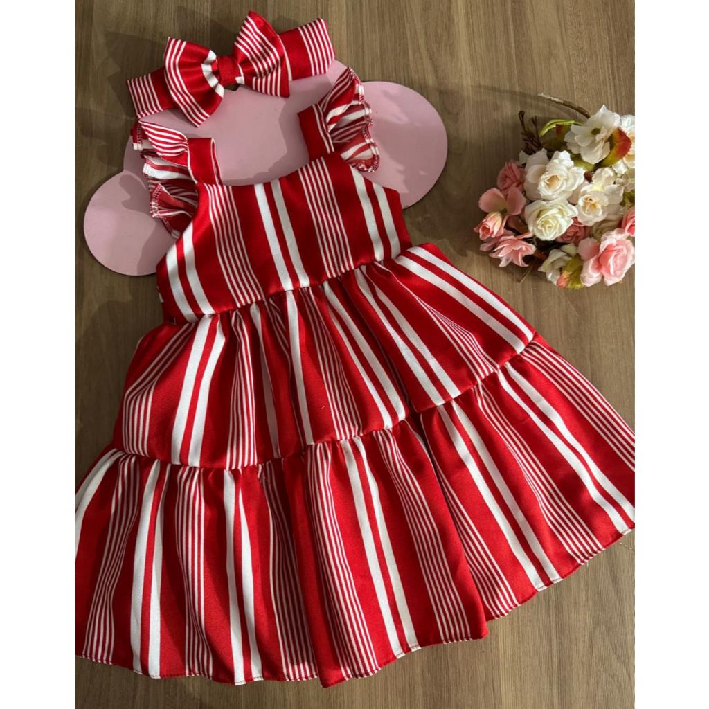 Vestido Infantil Menina infantil natal criança vermelho festa social casual Xadrez em Oferta na Shopee