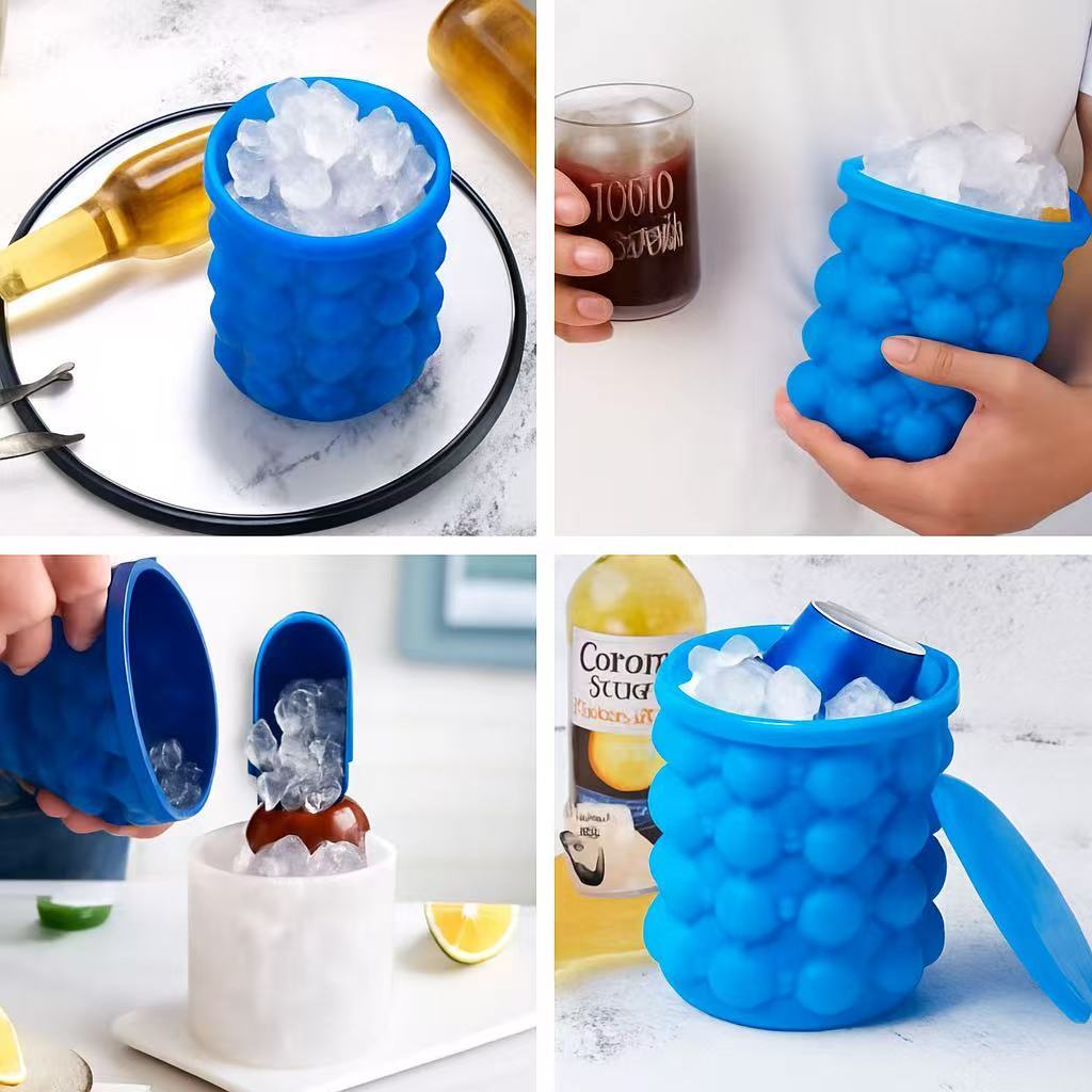 Mini Balde Forma De Gelo Silicone Versátil para Geladeira Compacto Multiuso 120 Cubos