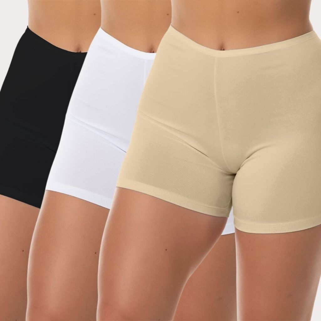 Kit 3 Short Anagua Liso para Saia e Vestido bermuda Segunda Pele em Oferta na Shopee