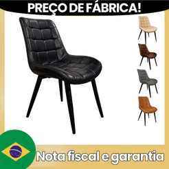 Cadeira Romana Provence Poltrona Estofada Pu Vintage Retro Pés Preto