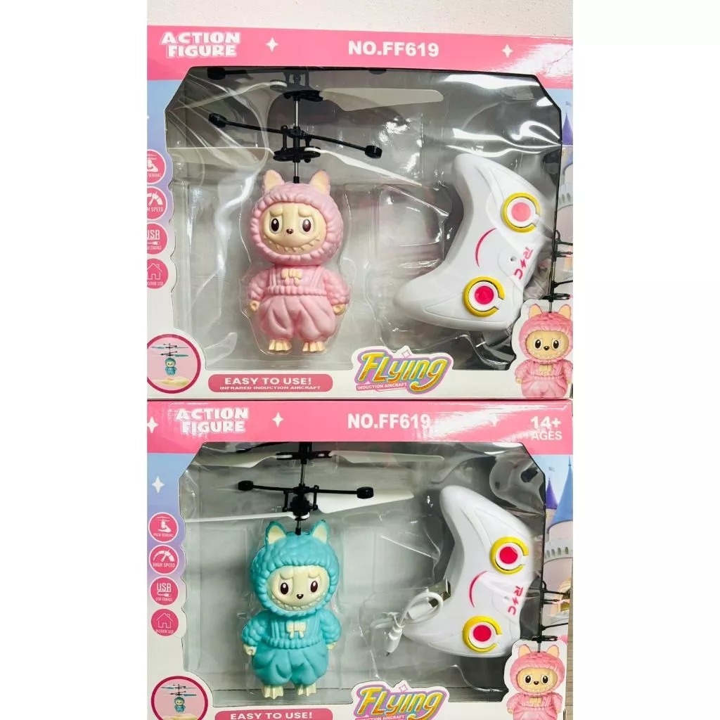 Brinquedo Mini Drone Labubu helicoptero Voador Sensor Envio Imediato