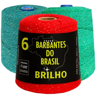 Barbante Fio 6 com Brilho 500g 585mt - Barbantes do Brasil em Oferta na Shopee