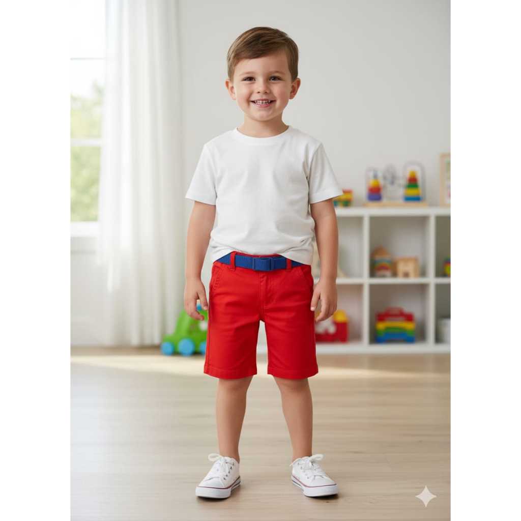 Bermuda Infantil Em Sarja Premium