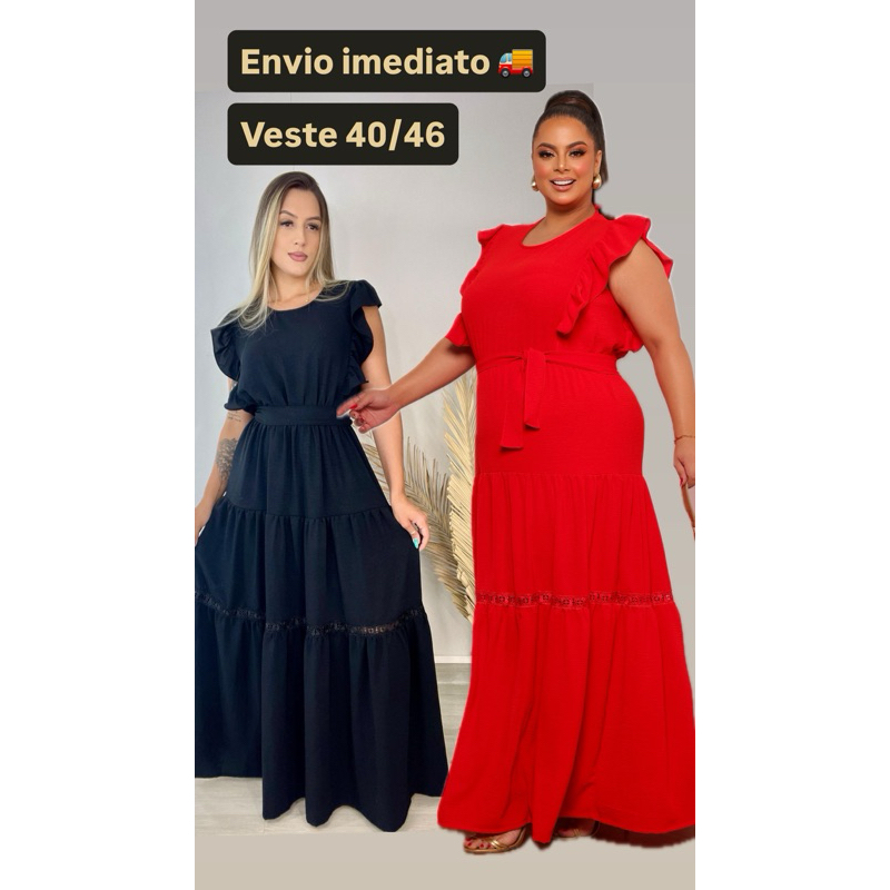 moda maior , vestido longo , moda evangélica , vestido plus  size roupas feminina vesti longo feminino