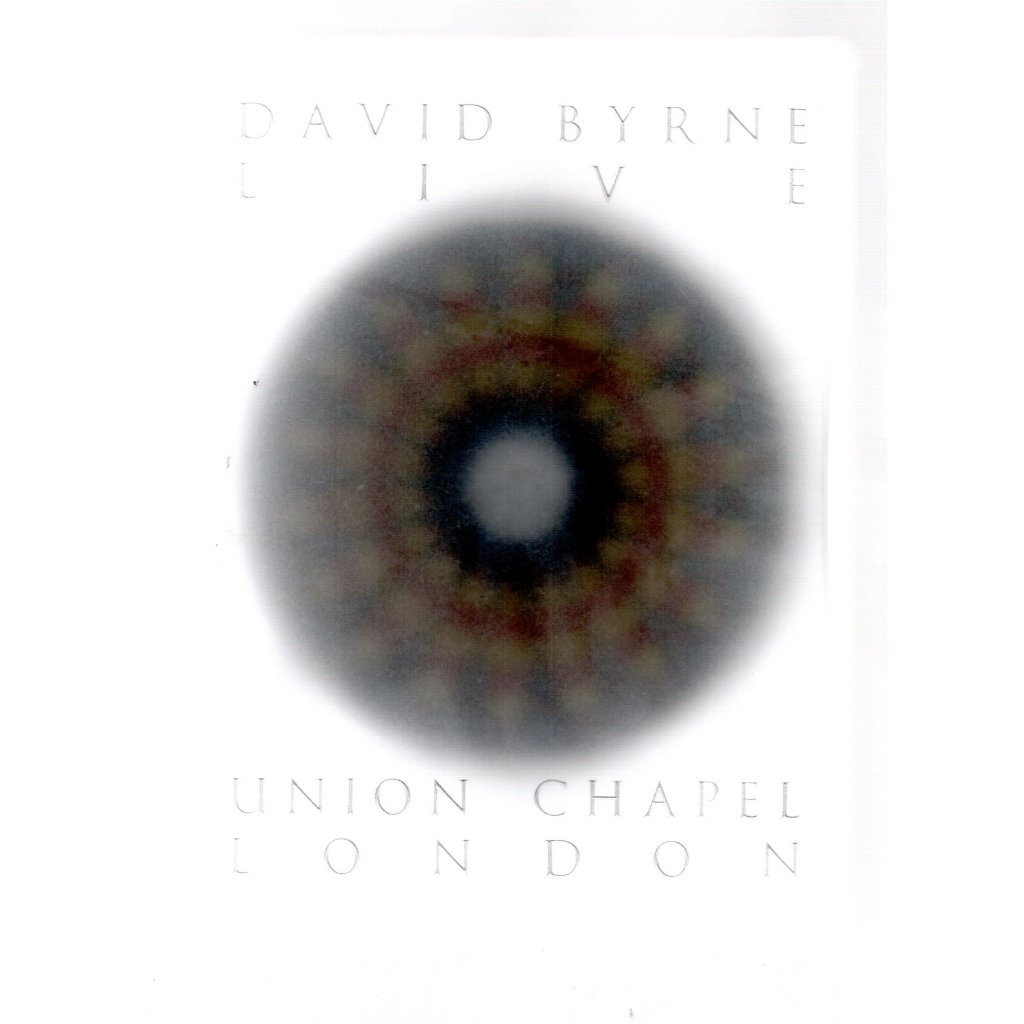 Dvd David Byrne - Live Union Chapel London