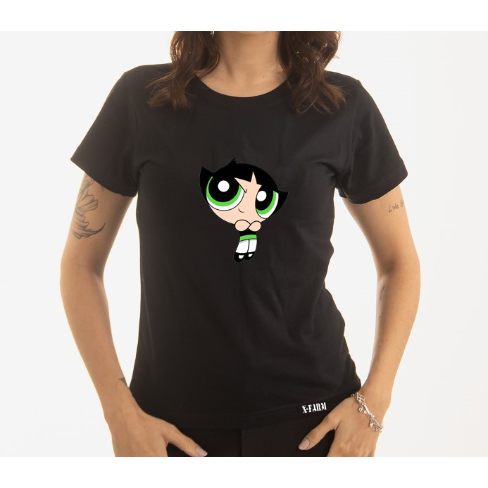 Camisetas T- Shirt Feminina Estampa Docinho Da Super Poderosas 100% Algodão Ótima Qualidade