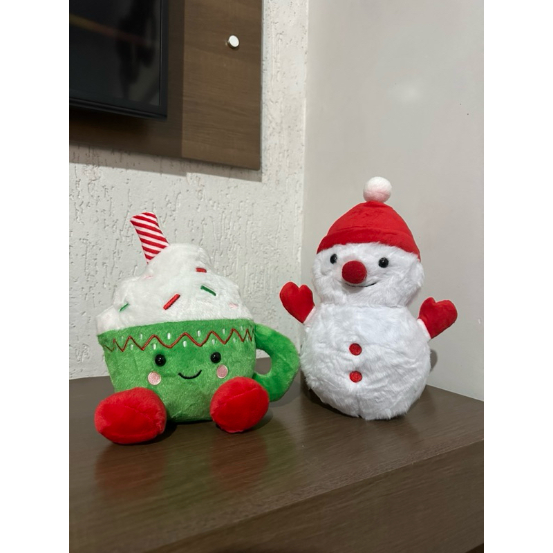 Pelúcias De Natal - Candace Hot Cocoa - Boneco De Neve Natalino - Pelúcia Chocolate Quente & Boneco De Neve - BR MACHINE