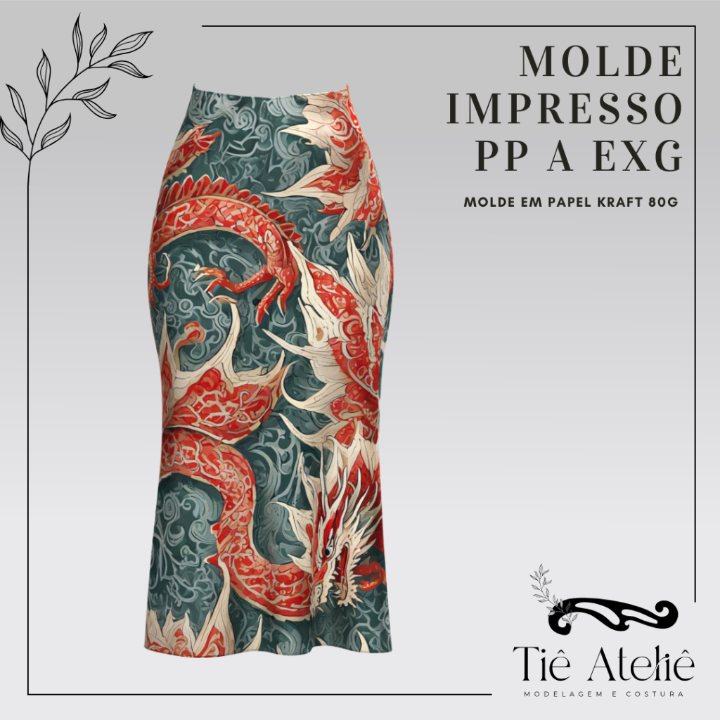 MOLDE EM PAPEL KRAFT DE SAIA MIDI CETIM ENVIESADA PARA COSTURA MODELAGEM EM PAPEL KRAFT em Oferta na Shopee