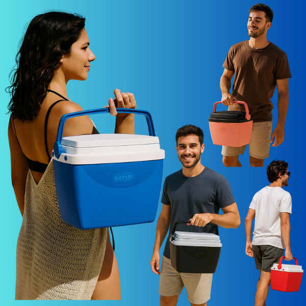 Caixa Térmica Cooler 6 Litros MOR Com Alça Cabem 8 latas Ou 3 Garrafas De 600ml Isopor Bebida Lanche
