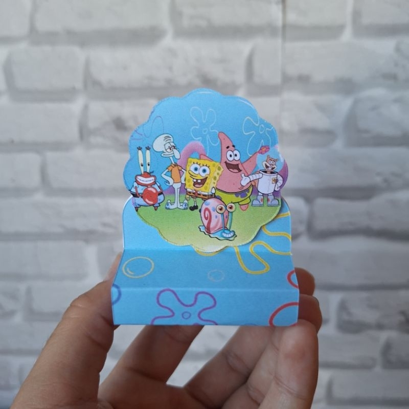 Kit 20 Porta Bis Duplo Bob Esponja Lembrancinha Decoração Festa Infantil Personalizados Aniversario