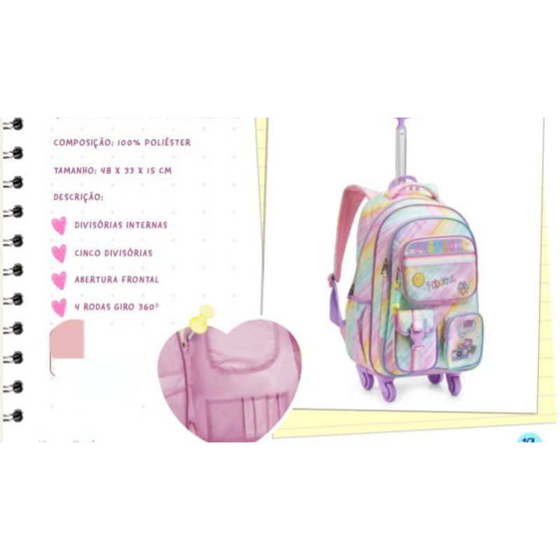 Kit Mochilete Juvenil Just Love Fabulous.