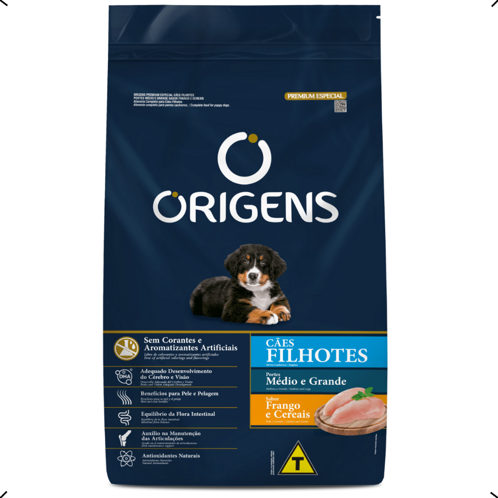 RAÇÃO ORIGENS FILHOTE RAÇA MEDIA E GRANDE 15KG em Oferta na Shopee