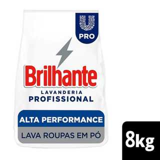 Sabão em Pó Brilhante Limpeza Lavanderia Profissional Pacote 8kg
