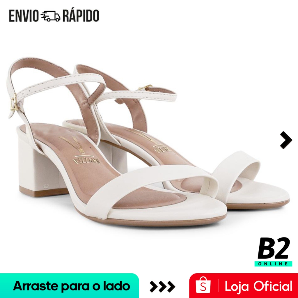 Sandália Vizzano Salto Médio Feminina 100% Original Com Nota Fiscal e Garantia em Oferta na Shopee