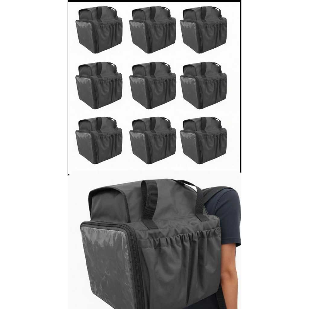 KIT 10 Capas Mochilas Bag (Sem Isopor) Térmicas De Motoboy Para Isopor De 45 Litros Entregas