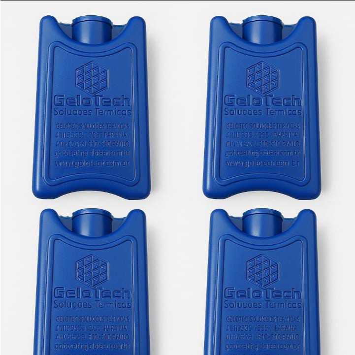 04 Unidades Gelo Artificial GeloTech Original Reutilizável Rígido 100 Ml