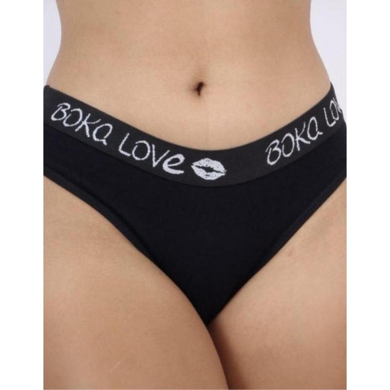 kit 5/10 Calcinhas  Boka Love cos alto lisa  Femininas Algodão Lingerie Confortável Tanga