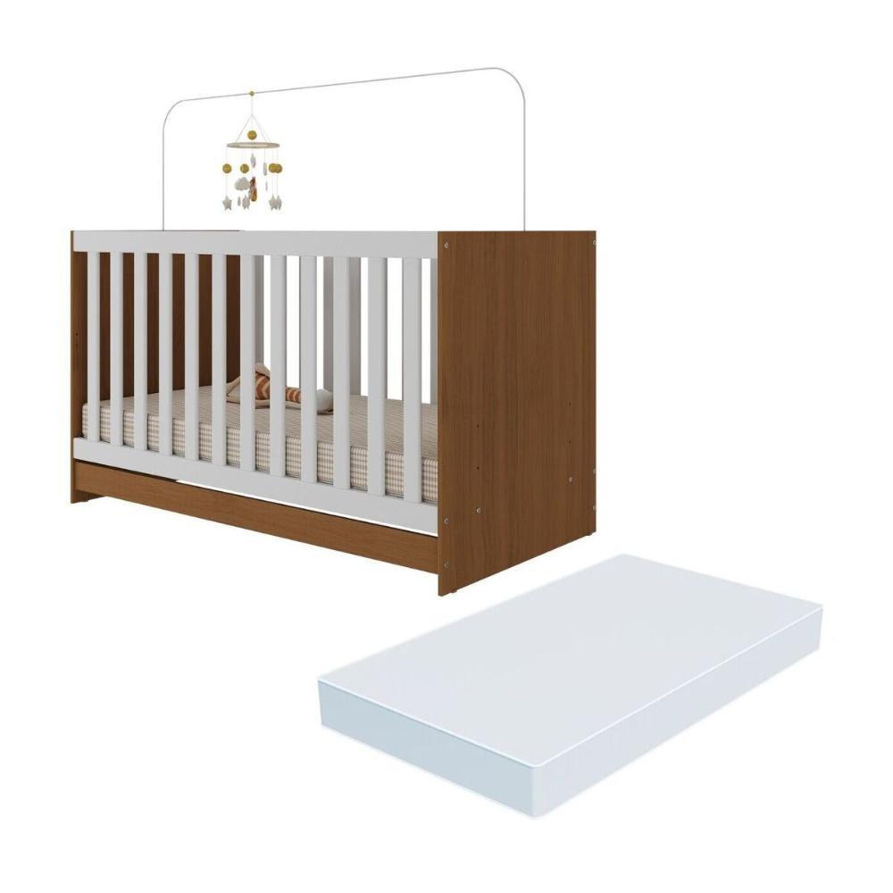 Berço 3 em 1 com Colchão Incluso Doce de Leite Multimóveis MP4310 em Oferta na Shopee