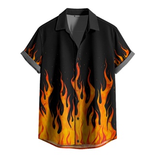 Camisa De Botão Preta Fogo [Ref-108] em Oferta na Shopee