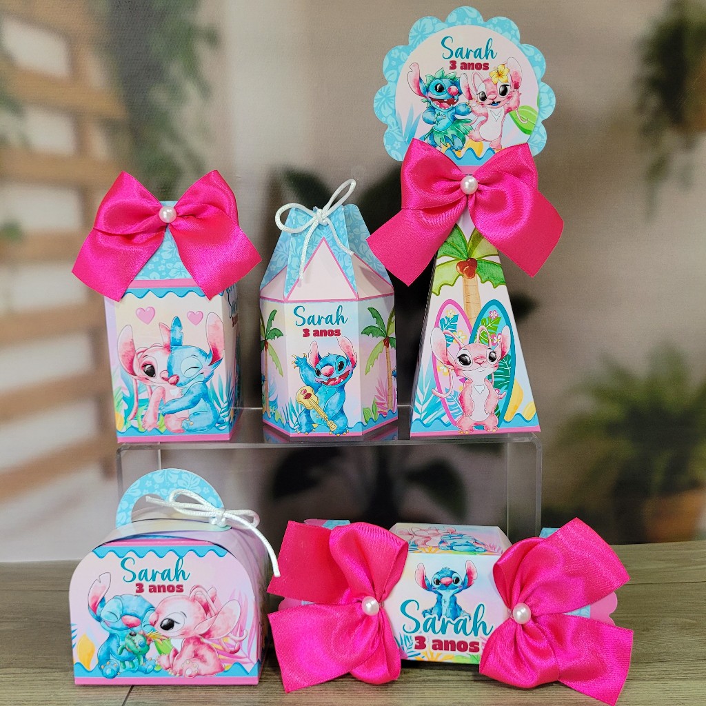 Kit Festa Personalizado Stitch e Angel - DESMONTADO - Lembrancinhas de Aniversário Infantil