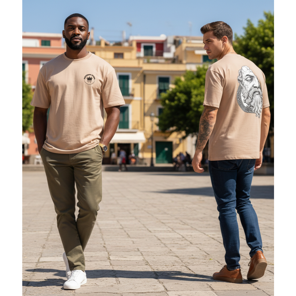 Camiseta Oversized Unissex Streetwear Treino Camisa 30.1 Algodão estampada De Alta Qualidade Premium