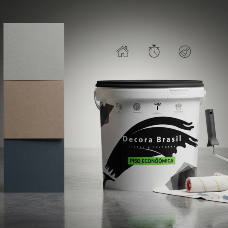 Tinta para Piso Econômica Decora Brasil Garagens Calçadas Varandas Cobertura Maior Tinta Base d'Água em Oferta na Shopee
