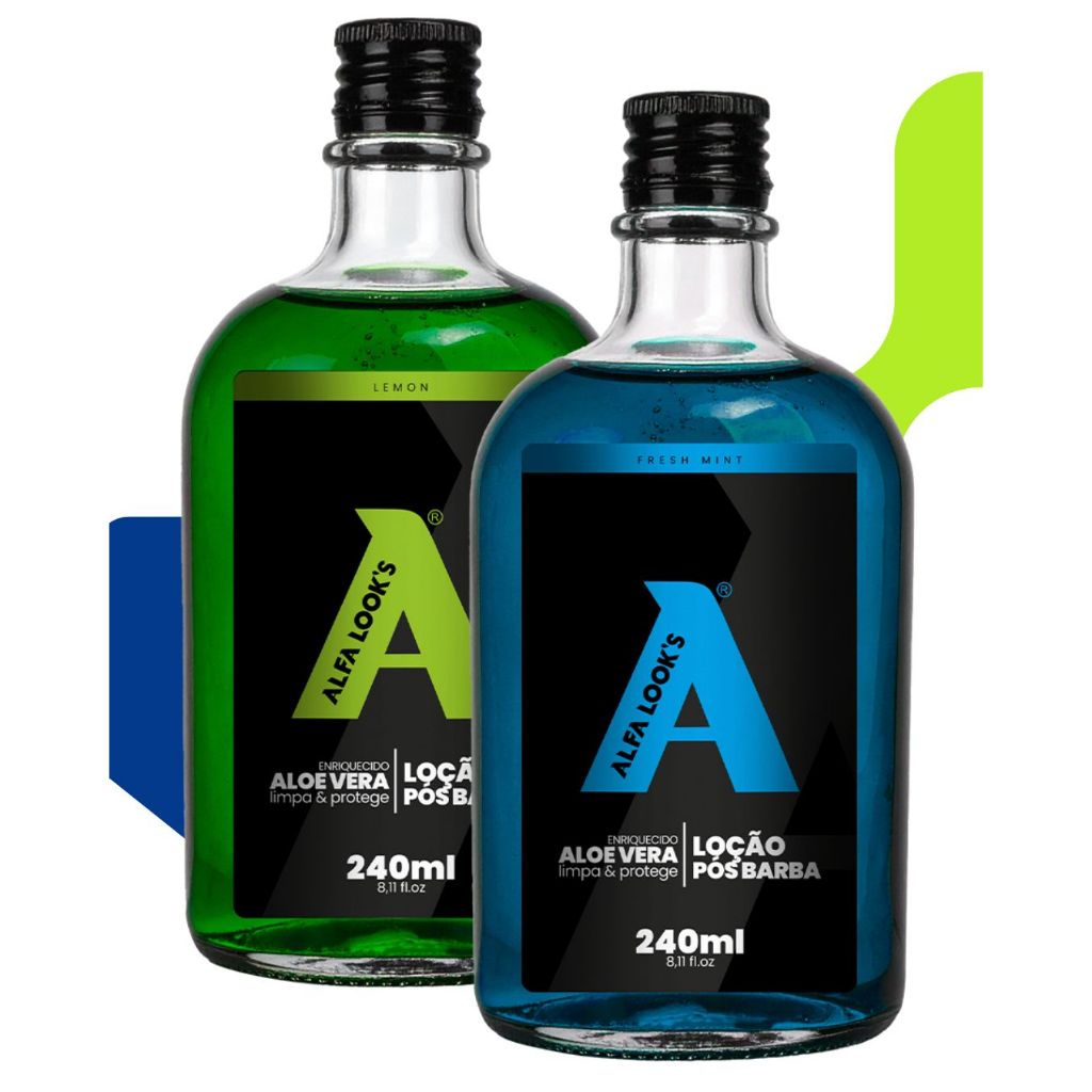 Loção Alfa Looks 240ml Lemon e Menthol com 1 ou 2 Unidades