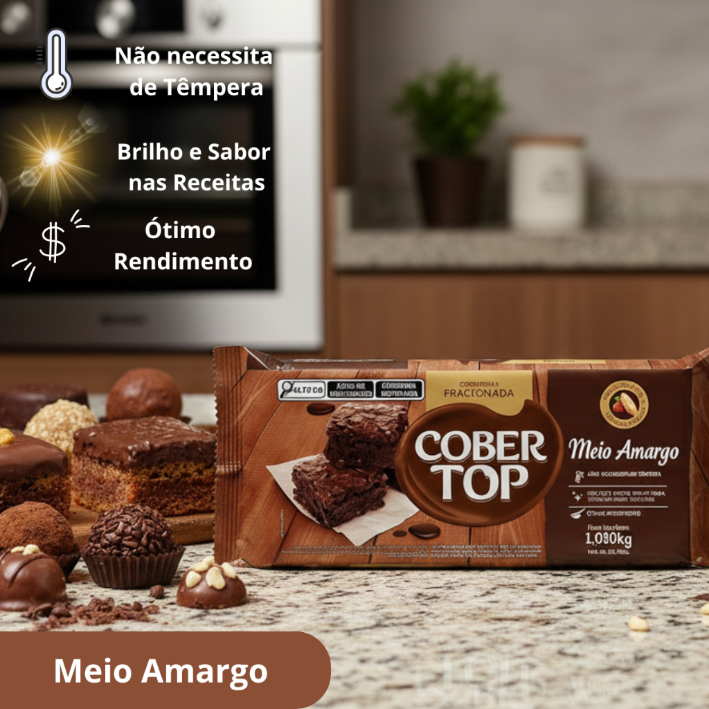 Chocolate Cobertop Meio Amargo - Comprar com Melhor Preço em Lanches