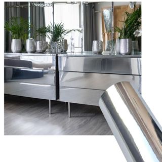 Vinil Adesivo Cromado Prata Semi Espelhado Para Envelopamento de Móveis Geladeira e Fogão em Oferta na Shopee