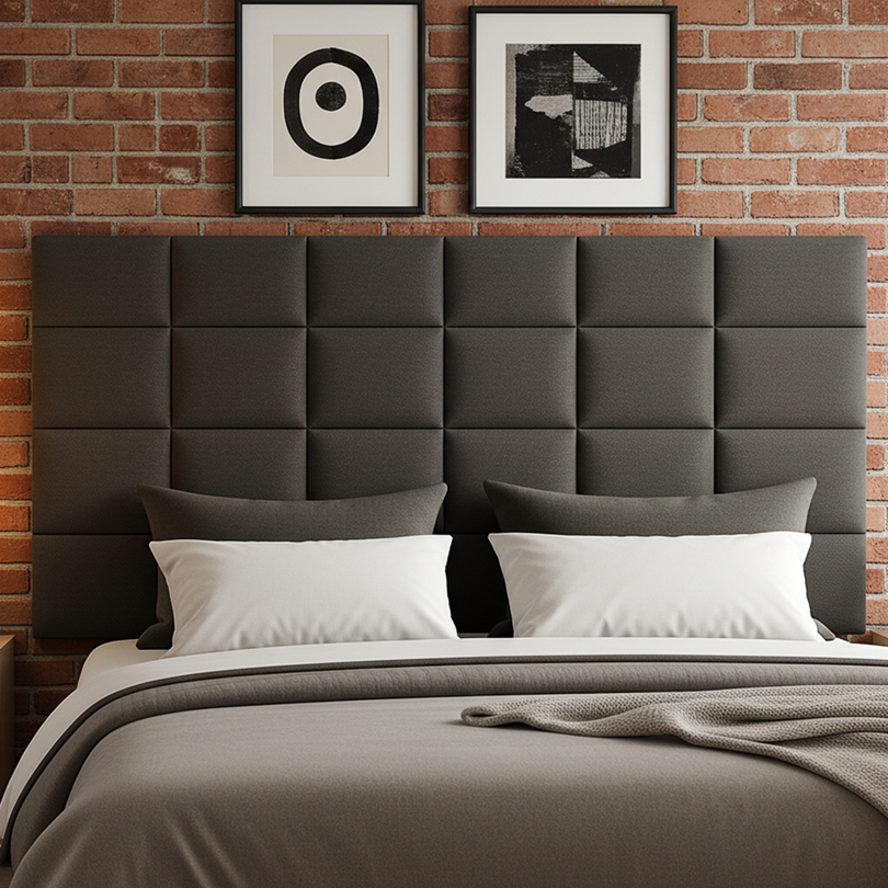 Cabeceira Modular Estofada Suede 40x30 cm | Para Cama Box Solteiro Casal Queen King