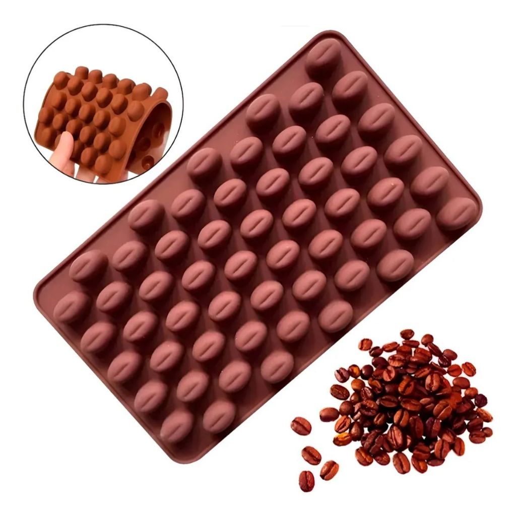 Forma De Silicone Grão De Café Chocolate Doces Balas em Oferta na Shopee