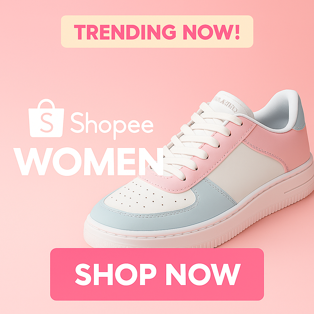Tênis branco rosa design moderno durabilidade e conforto prolongado em Oferta na Shopee