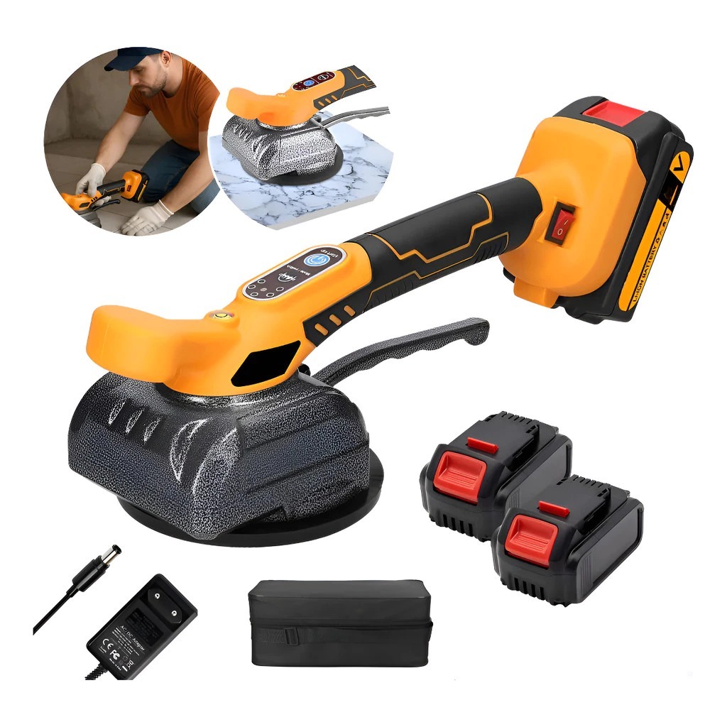 MAQUINA DE ACENTAR PISO AZULEJO E PORCELANATO INCUINDO DUAS BATERIAS DE 48V, UM CARREGADOR E UMA BOLSA em Oferta na Shopee