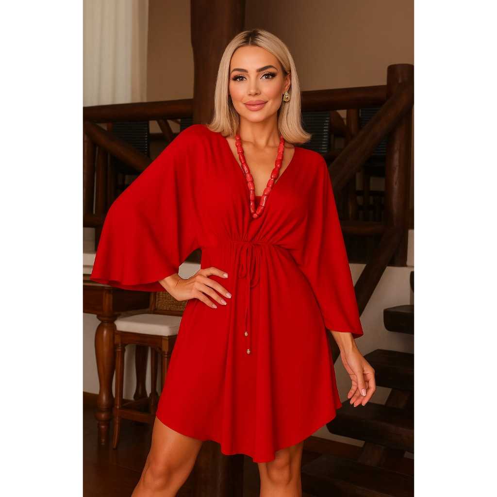 Vestido Kimono Viscolinho em Oferta na Shopee