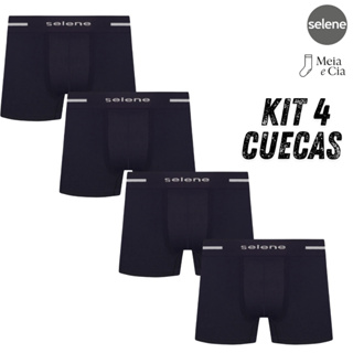 Kit 4 Cuecas Boxer Selene Masculina Sem Costura em Poliamida – Conforto e Qualidade Original em Oferta na Shopee