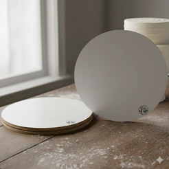 Cake Board 15 cm KIT com 30/50/100 unidades Branco Mdf 3mm Tabuleiros Confeitaria base para bolo frios cakeboard