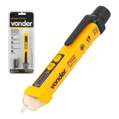 Chave Teste Caneta Detector De Tensão Mede Voltagem Vonder