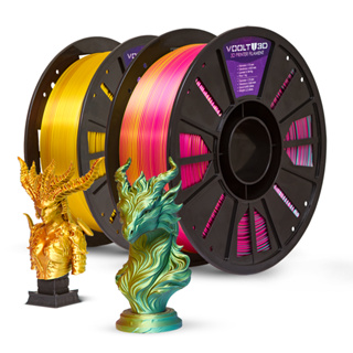 Filamento PLA TRI Color Voolt3D 1Kg com Três Cores no Fio 1,75mm Para Impressora 3D FDM em Oferta na Shopee