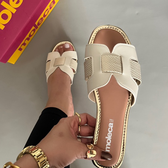 Sandália Feminina Rasteirinha Moleca Original Promoção