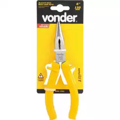 Alicate bico meia-cana reto 6", com isolação até 1.000 V, VONDER