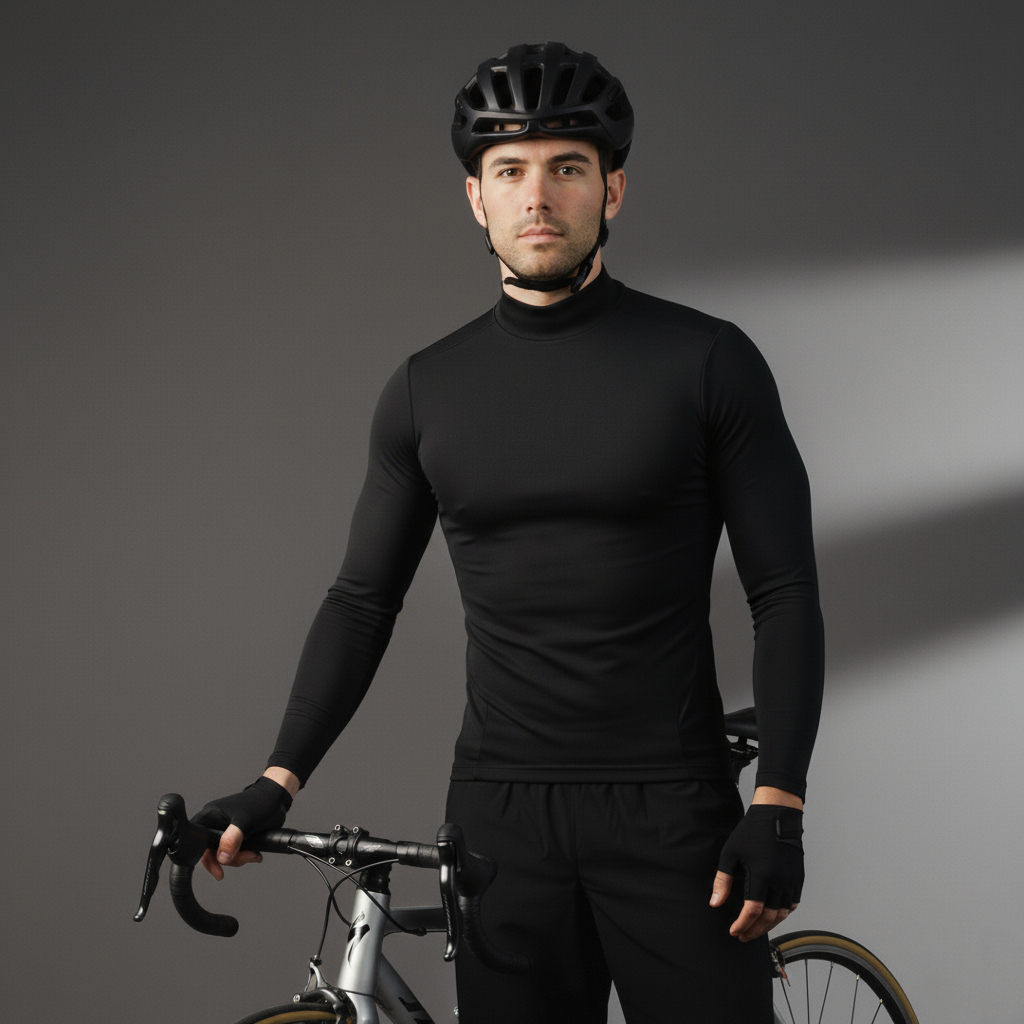 Blusa Gola Alta Manga Longa Ciclista Segunda Pele Premium Proteção Solar