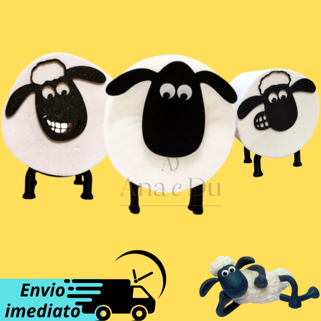 Suporte Papel Higiênico Banheiro Shaun o Carneiro Envio Imediato Decoração Ovelha Porta Ovelhinha Lavabo Pia Lavatório em Oferta na Shopee