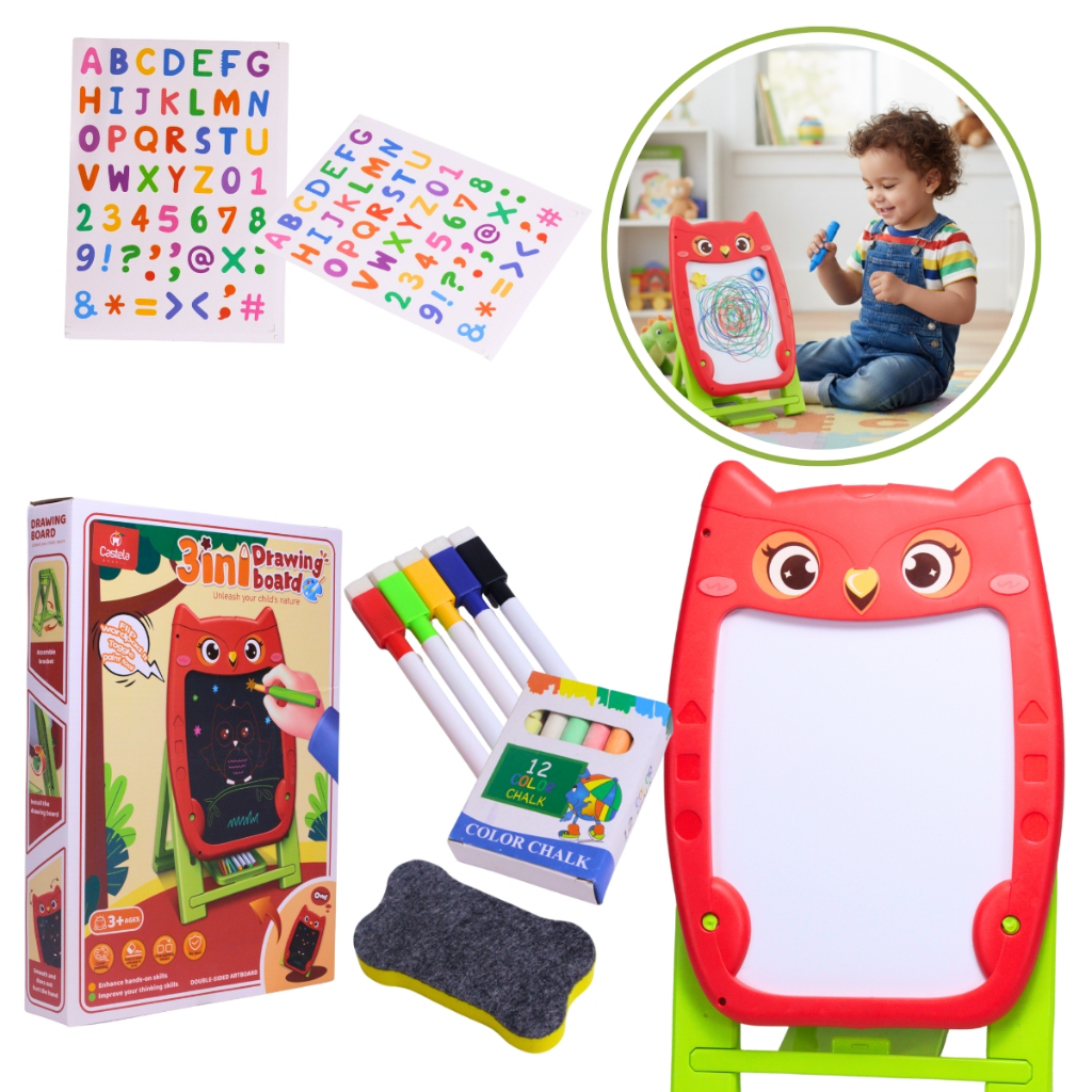 Quadro Divertido Negro e Branco De Desenho 3 em 1 - Castela em Oferta na Shopee