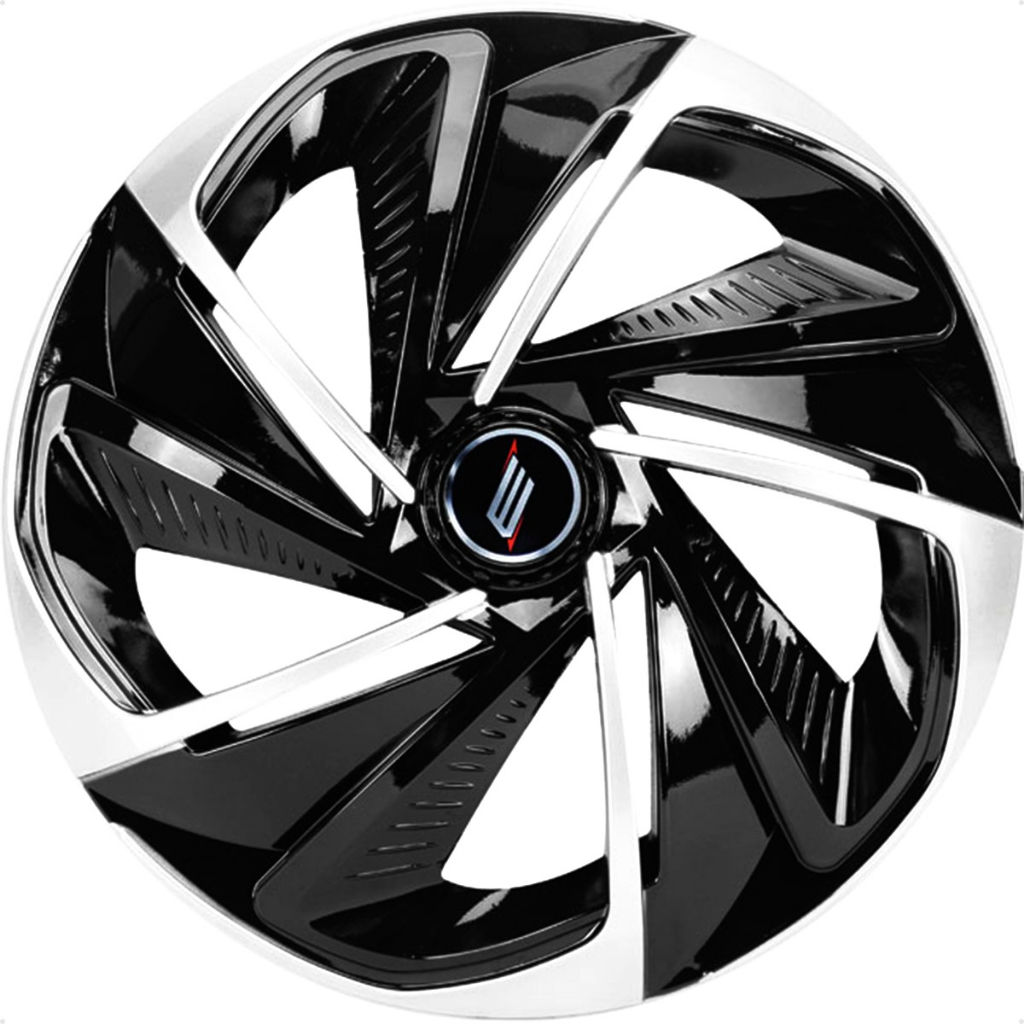 Calota Esportiva Aro 14 Preta Prata Nitro Elitte Universal - Preto - Fiat Chevrolet Volkswagen Gm Ford